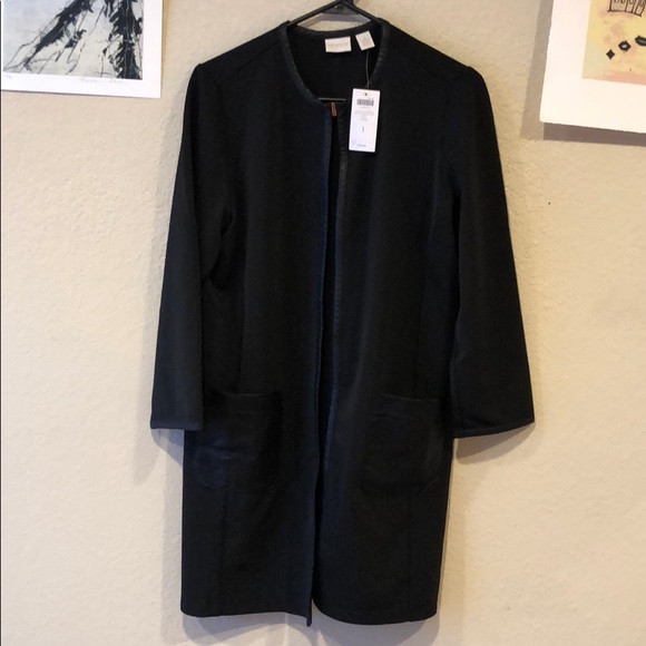 Chico's Jackets & Blazers - NWT! {Chico’s}-Size 1- Black Ottoman Duster Jacket